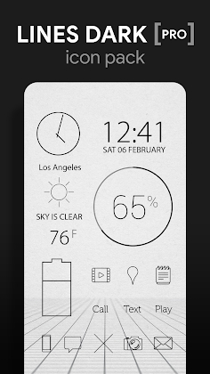 Lines Dark Pro - Icon Pack Mod Apk