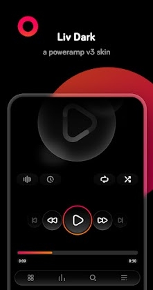 Liv Dark - Poweramp v3 Skin Mod Apk