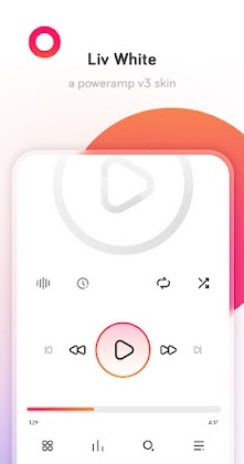Liv White - Poweramp v3 Skin Mod Apk