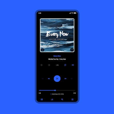 Luminous Black - Poweramp Skin Mod Apk
