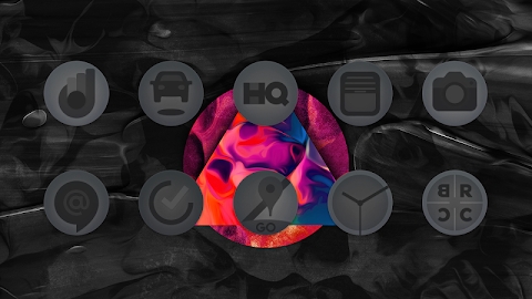 Matte Black CIRCLE Icons Mod Apk