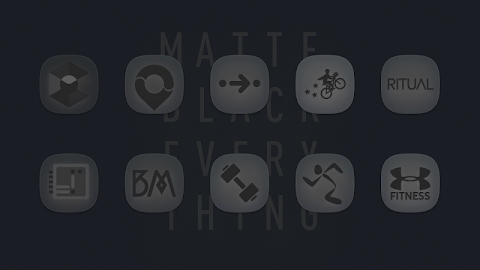 Download Matte Black Icon Pack Mod Apk