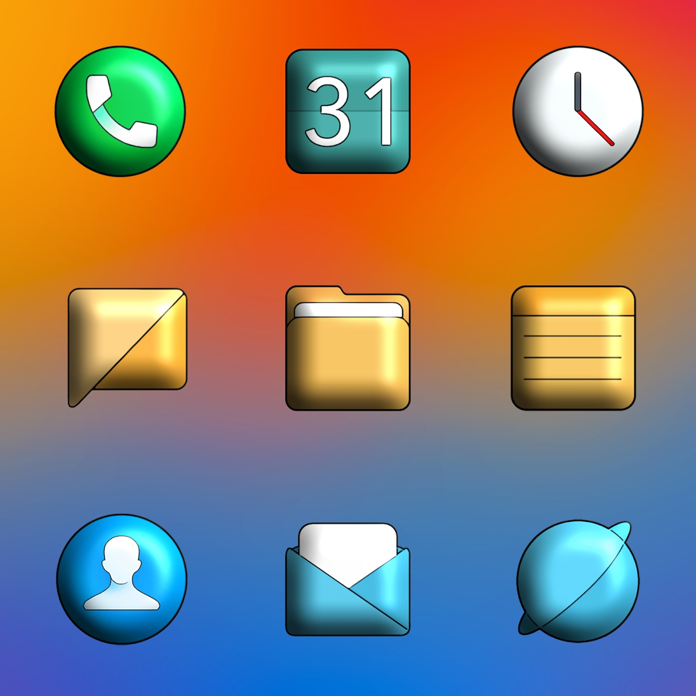 Download MIUl 3D - Icon Pack Mod Apk