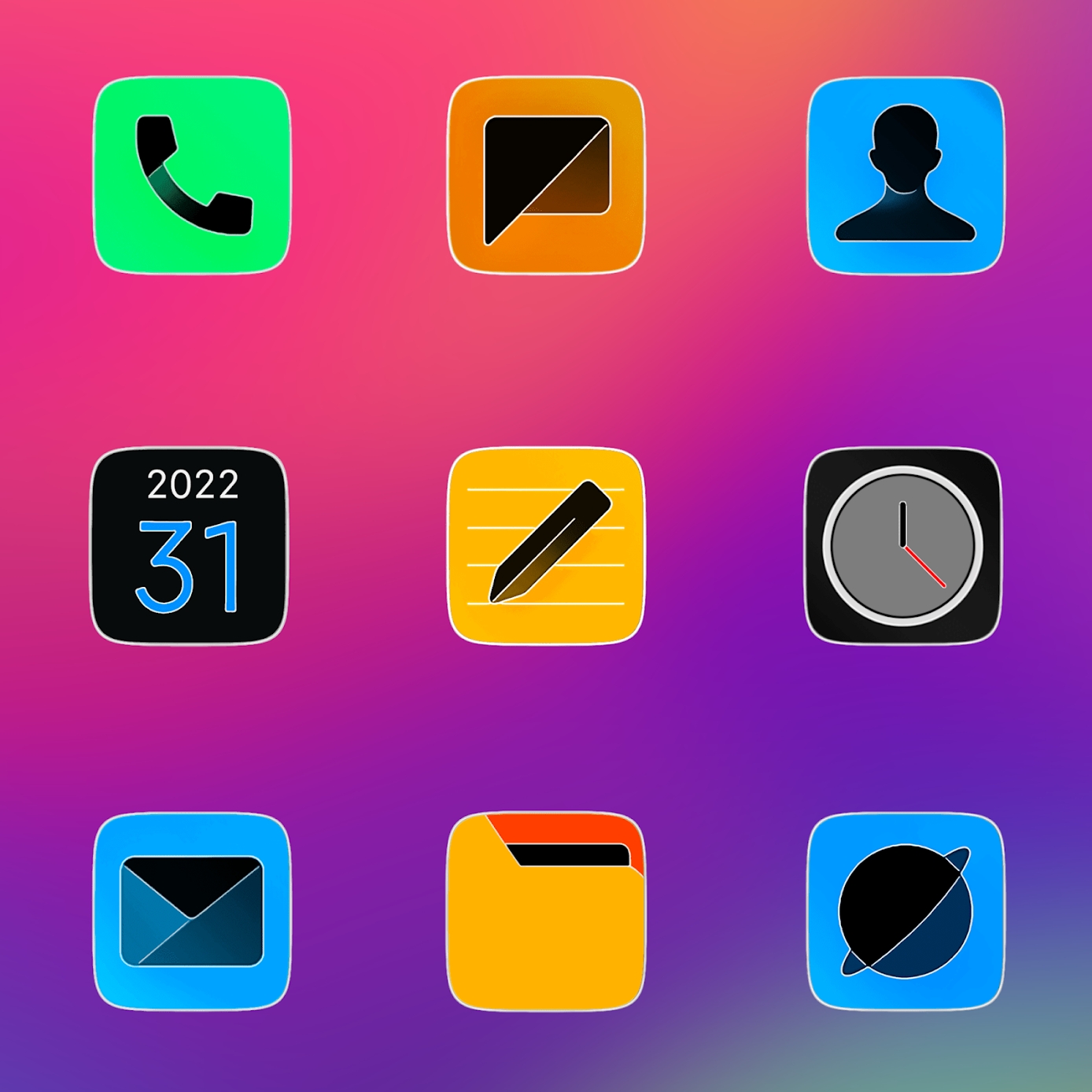 Download MIUl Fluo - Icon Pack Mod Apk