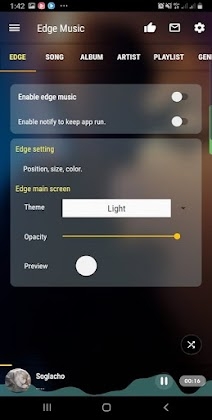 Music Player style Edge Pro Mod Apk