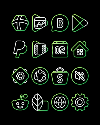 Download Nambula Green - Lines Icon Pack Mod Apk