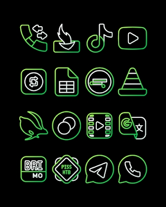 Nambula Green - Lines Icon Pack Mod Apk