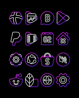 Download Nambula Purple - Lines Icon Pack Mod Apk