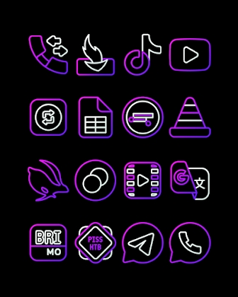 Nambula Purple - Lines Icon Pack Mod Apk