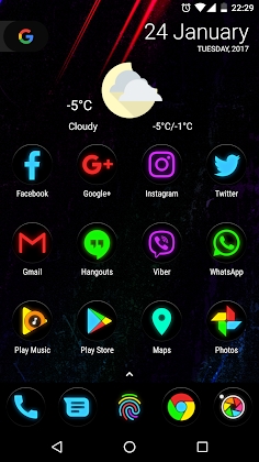 Download Neon Glow C - Icon Pack Mod Apk