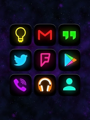 Neon Glow - Icon Pack Mod Apk