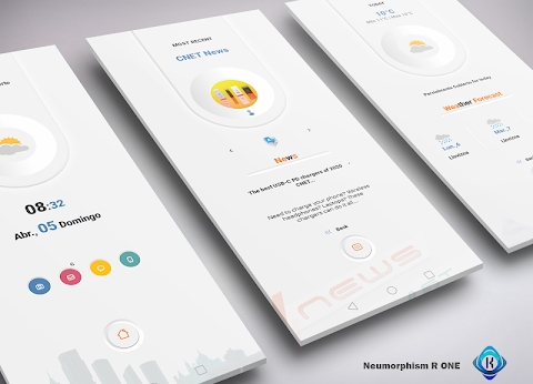 Neumorphism R One for klwp Mod Apk