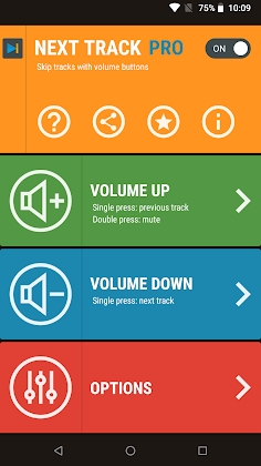 Next Track: Skip tracks with volume buttons Mod Apk