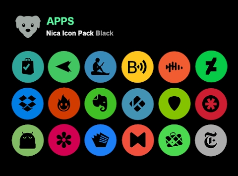 Nica Icon Pack Black Mod Apk