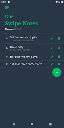 One Swipe Notes - Floating Notes - Gesture Notes Mod Apk