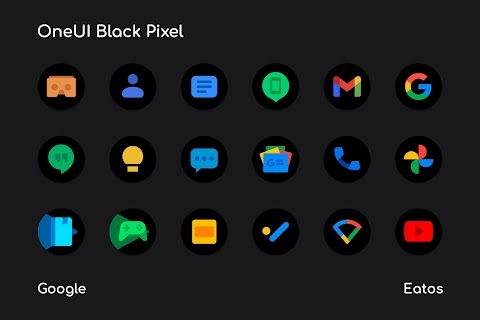 Download OneUI Black - Round Icon Pack Mod Apk