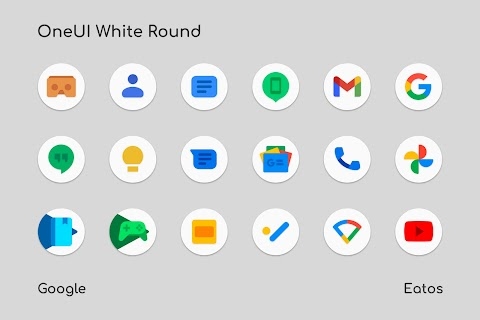 Download OneUI White - Round Icon Pack Mod Apk