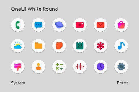 OneUI White - Round Icon Pack Mod Apk