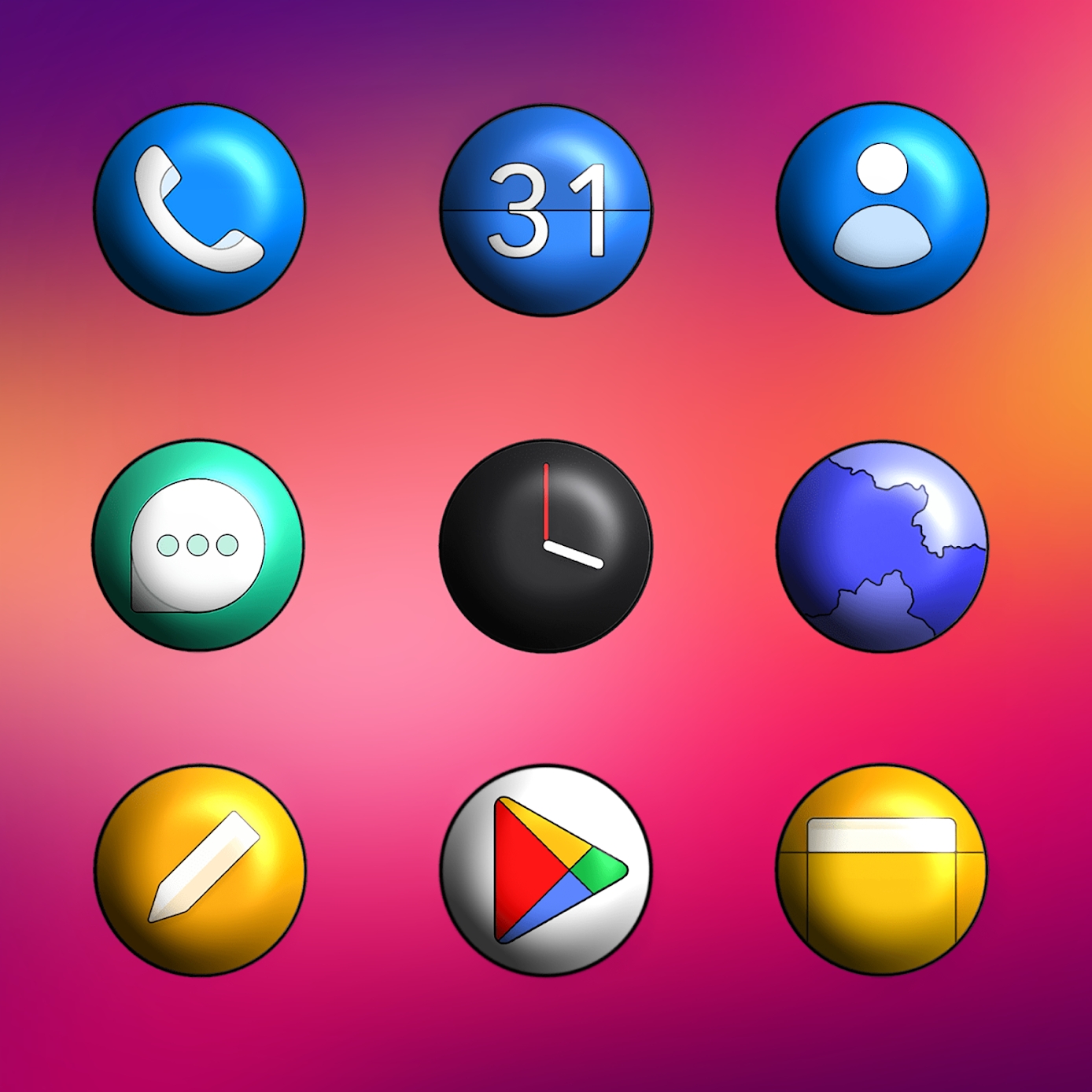 Download Oxigen 11 3D - Icon Pack Mod Apk