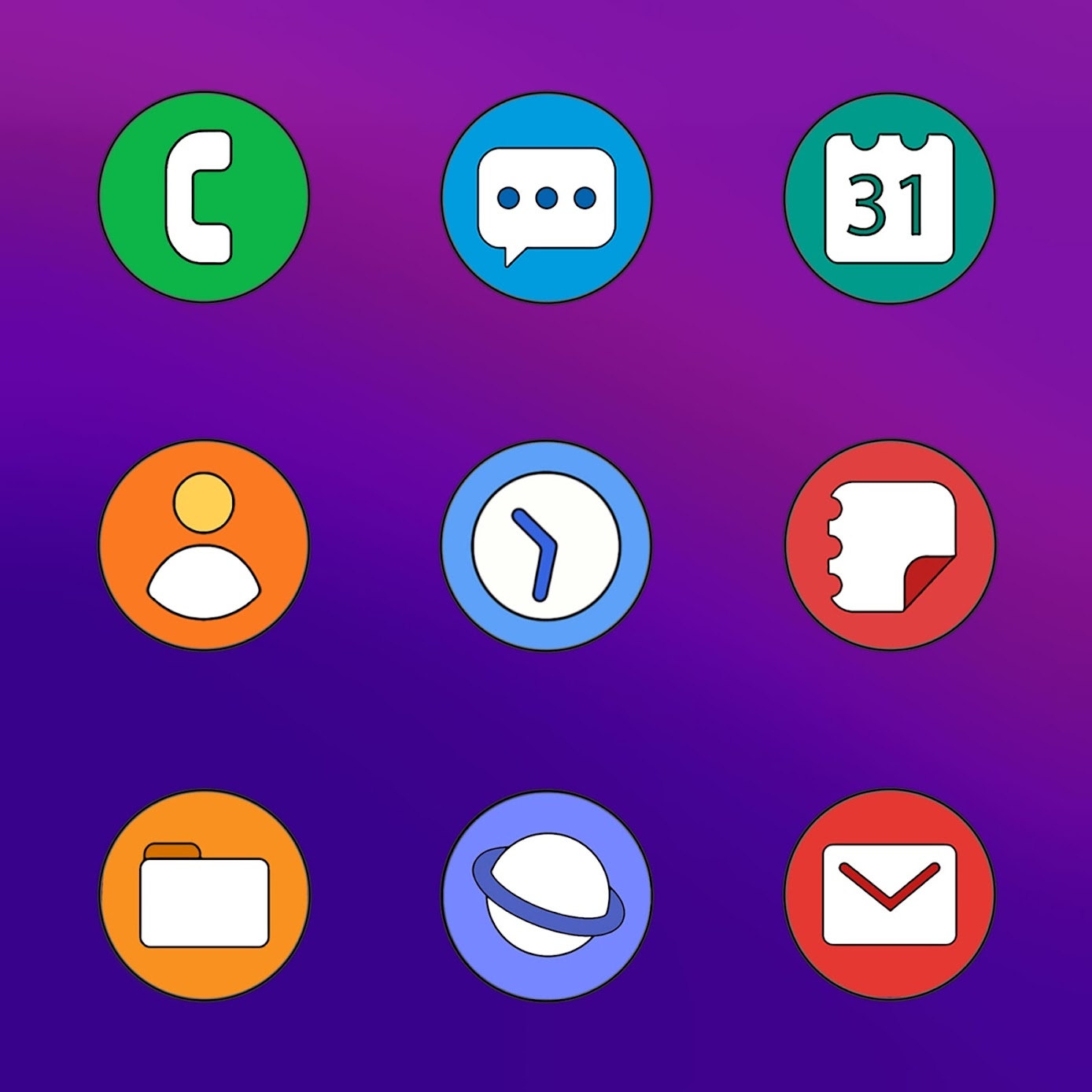 Download One UI Circle - Icon Pack Mod Apk