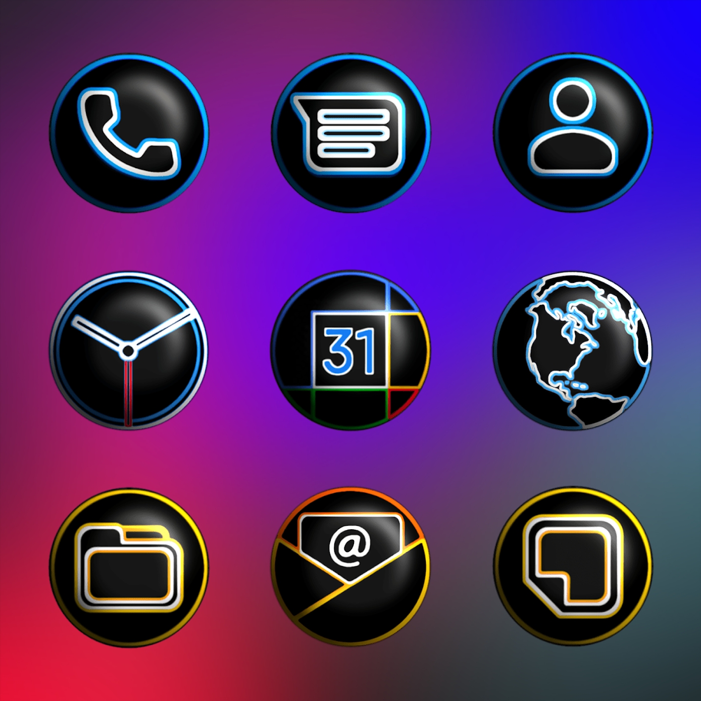Download Pixly Dark 3D - Icon Pack Mod Apk