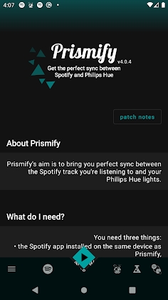 Prismify - perfect sync for Philips Hue & Spotify Mod Apk