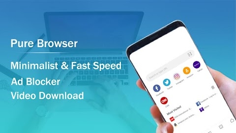Pure Web Browser-Ad Blocker Mod Apk
