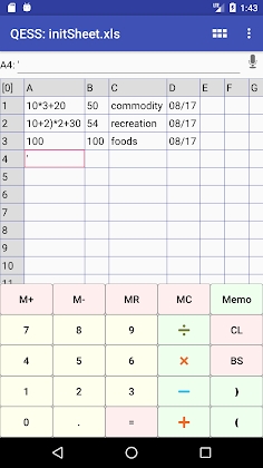 QESS pro - Quick Entry Spread Sheet Mod Apk