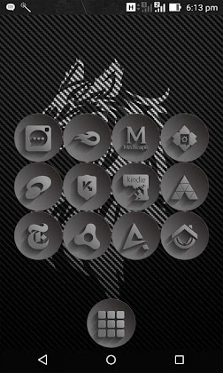 Download Round-Black - icon pack Mod Apk