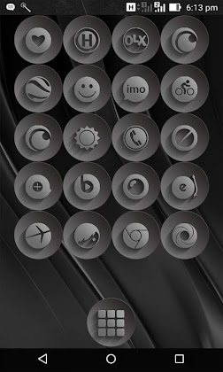Round-Black - icon pack Mod Apk