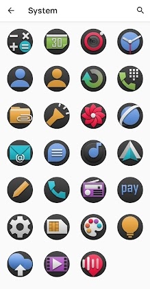 Download Roundies Ada Black - Black adaptative Icon pack Mod Apk