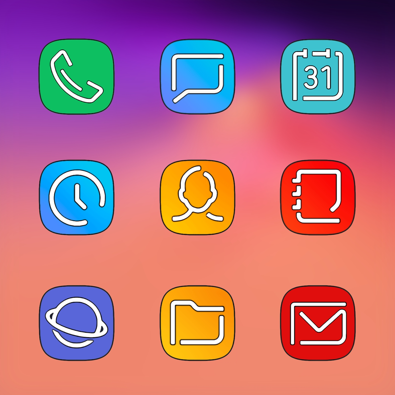Download Galaxy X - Icon Pack Mod Apk