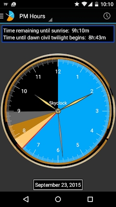 Skyclock - The sunrise/sunset twilight calculator! Mod Apk