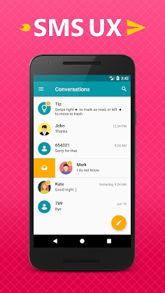 Download Sms UX - Fast sms app, messenger, voice to text Mod Apk
