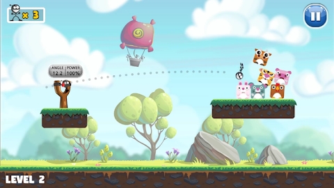 Slingshot Ace : shoot the animal Mod Apk