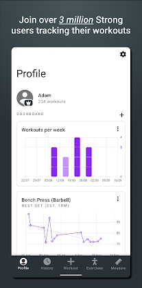 Strong Workout Tracker Gym Log Mod Apk