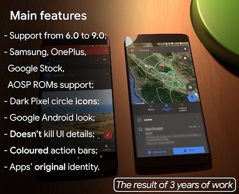 aospUI Gray, Substratum Dark theme+Samsung,Synergy Mod Apk