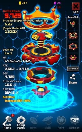Download Super God Blade : Spin the Ultimate Top! Mod Apk
