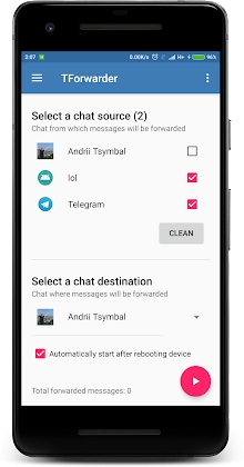 Download TForwarder - auto message forwarding for telegram Mod Apk