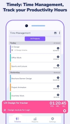 Download Timely: Time Management and Productivity Hours Mod Apk