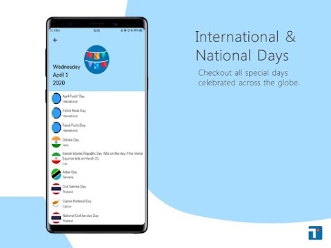 Today - International Days Calendar Mod Apk