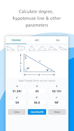Triangle Calculator & Taper Degree Calculator Mod Apk