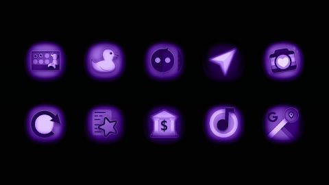 Download Ultraviolet - Stealth Purple Icon Pack Mod Apk