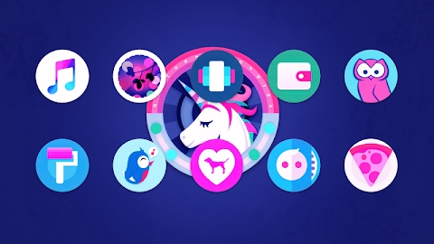Download Unicorn Roundies - Free Launcher Theme Mod Apk