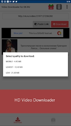 Download Video downloader for ok.ru Mod Apk