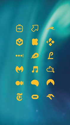 Download Yellow Minimal - Icon Pack Mod Apk