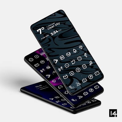 Aline White: linear icon pack Apk