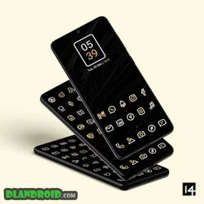 Aline Yellow icon pack - linear yellow icons Apk