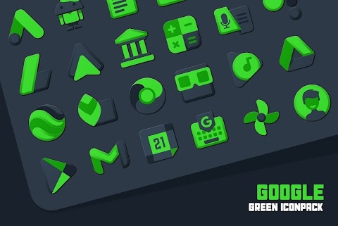 Atom Green IconPack Apk