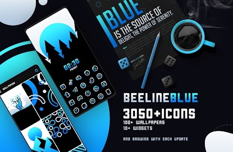 BeeLine Blue IconPack Apk